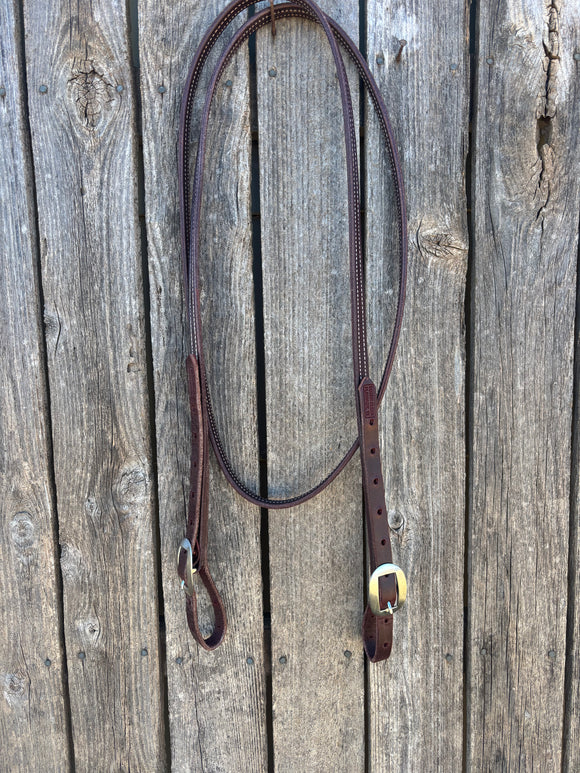 5/8” double stitched latigo roping rein