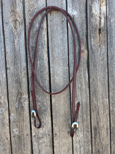 1/2” double stitched latigo roping reins