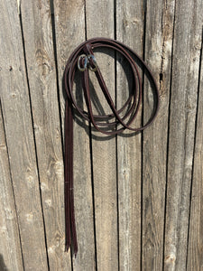 Double stitched latigo reins w/buckles